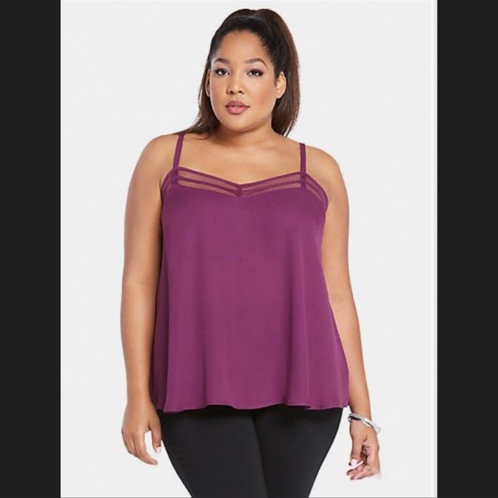 Plus size purple dressy tank